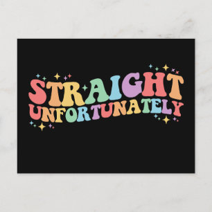 Straight Helaas Groovy LGBTQ Gay Lesbisch Briefkaart