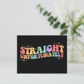 Straight Helaas Groovy LGBTQ Gay Lesbisch Briefkaart (Staand voorkant)
