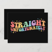 Straight Helaas Groovy LGBTQ Gay Lesbisch Briefkaart (Voorkant / Achterkant)