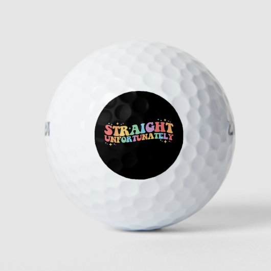 Straight Helaas Groovy LGBTQ Gay Lesbisch Golfballen (Voorkant)