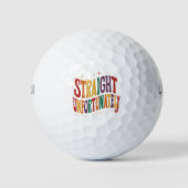 Straight Helaas Groovy LGBTQ Pride Gay Golfballen (Voorkant)