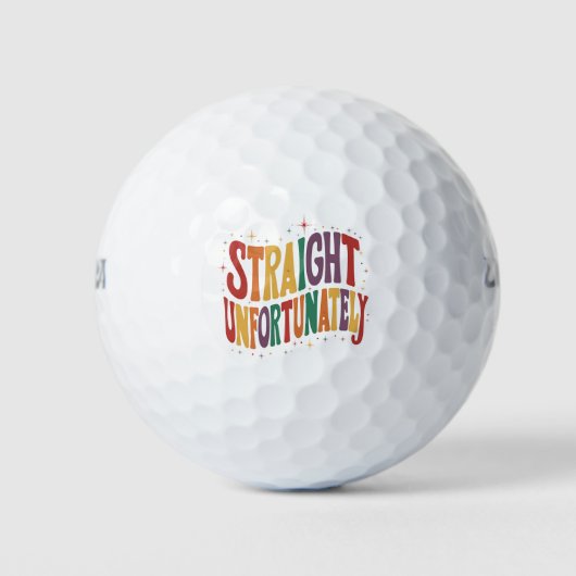 Straight Helaas Groovy LGBTQ Pride Gay Golfballen (Voorkant)
