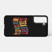 Straight Helaas Groovy LGBTQ Pride Gay Samsung Galaxy Hoesje (Achterkant horizontaal)
