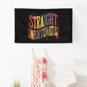 Straight Helaas Groovy LGBTQ Pride Gay Spandoek (Insitu)