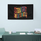 Straight Helaas Groovy LGBTQ Pride Gay Spandoek (Beurs)