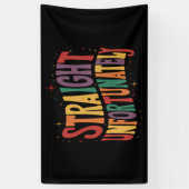 Straight Helaas Groovy LGBTQ Pride Gay Spandoek (Verticaal)