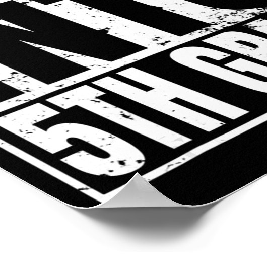 Straight Into 5th Grade Back To School Gift Poster (Hoek)