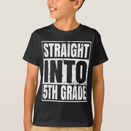 Straight Into 5th Grade Back To School Gift T-shirt (Voorkant)