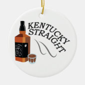 Straight Kentucky Keramisch Ornament (Voorkant)