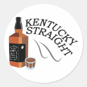 Straight Kentucky Ronde Sticker