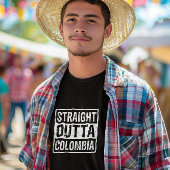 Straight Out Colombia Zwart Wit T-shirt