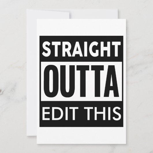 Straight Out meme generator sjabloon Kaart (Voorkant)