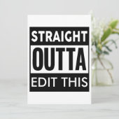 Straight Out meme generator sjabloon Kaart (Staand voorkant)