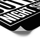 Straight Out Night Shift Funny Nurse Emt Gift Poster (Hoek)