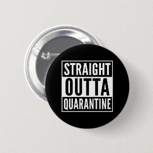Straight Out Quarantine - alleen samen Ronde Button 5,7 Cm