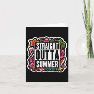 Straight Out Zomer Terug naar school Eerste dag AU Kaart