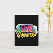 Straight Out Zomer Terug naar School Eerste Dag Fa Kaart (Gele Bloem)