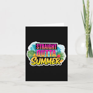 Straight Out Zomer Terug naar School Eerste Dag Fa Kaart
