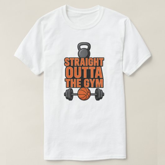Straight Outat the Gym T-shirt (Design voorkant)