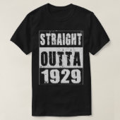 Straight Outta 1929 Funny Birthday Gifts for 92 Ye T-shirt (Design voorkant)