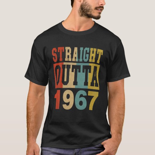 Straight Outta 1967 54th Birthday 54Years Old Boy T-shirt (Voorkant)