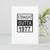 Straight Outta 1977 Funny 40th Birthday Kaart (Staand voorkant)