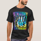 Straight Outta 1983 40 Fabulous Funny 40th T-shirt (Voorkant)