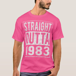 Straight Outta 1983, Fun Distress Born 1983 Birt T-shirt