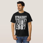 Straight Outta 1987 , 1987 Happy Birthday Gift T-shirt (Voorkant volledig)