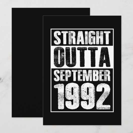 Straight Outta 1992 29e verjaardag Kaart (Voorkant / Achterkant)