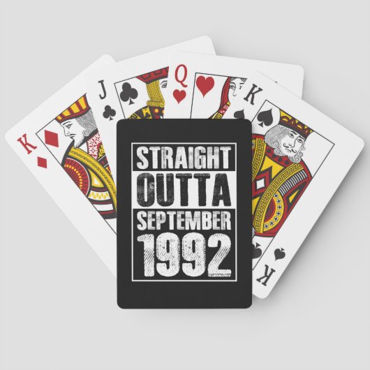 Straight Outta 1992 29e verjaardag Pokerkaarten (Achterkant)