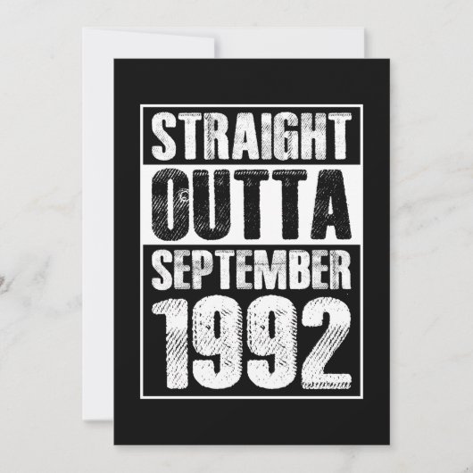 Straight Outta 1992 29th Birthday Kaart (Voorkant)