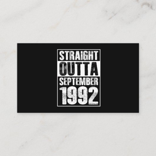 Straight Outta 1992 29th Birthday Visitekaartje (Voorkant)
