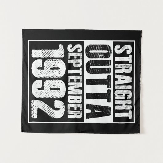 Straight Outta 1992 29th Birthday Wandkleed (Voorkant (horizontaal))