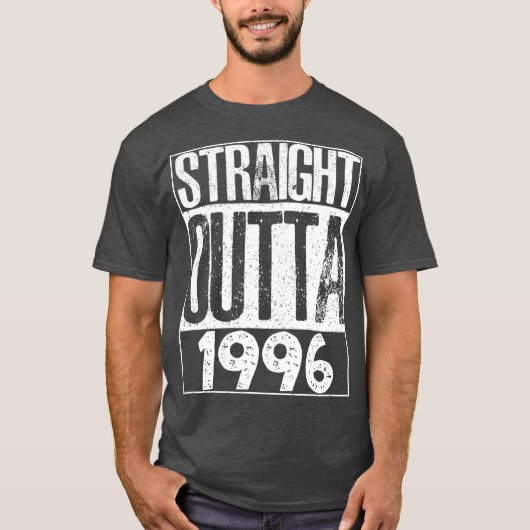 Straight Outta 1996 Cool Gift voor Verjaardag 21st T-shirt (Voorkant)