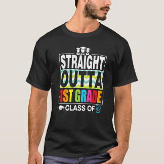 Straight Outta 1st Grade Afstuderen Boys Girls 20 T-shirt