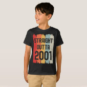 Straight Outta 2001 Funny Retro Birthday Awesome S T-shirt (Voorkant volledig)