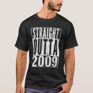 Straight Outta 2009 14e verjaardagscadeau 14 jaar T-shirt