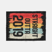Straight Outta 2019 Funny Retro Birthday Awesome S Fleece Deken (Voorkant (Horizontaal))