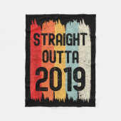 Straight Outta 2019 Funny Retro Birthday Awesome S Fleece Deken (Voorkant)