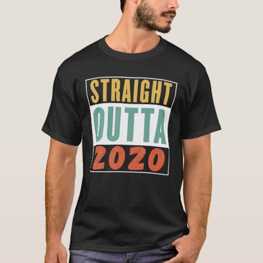 Straight Outta 2020, het  thema van de Retro T-shirt (Voorkant)