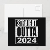 Straight Outta 2024 Briefkaart (Voorkant / Achterkant)