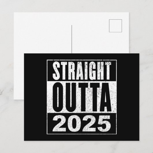 Straight Outta 2025 Briefkaart (Voorkant / Achterkant)