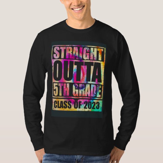 Straight Outta 5th Grade Great Graduation   1 T-shirt (Voorkant)