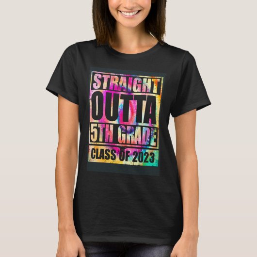 Straight Outta 5th Grade Great Graduation   1 T-shirt (Voorkant)