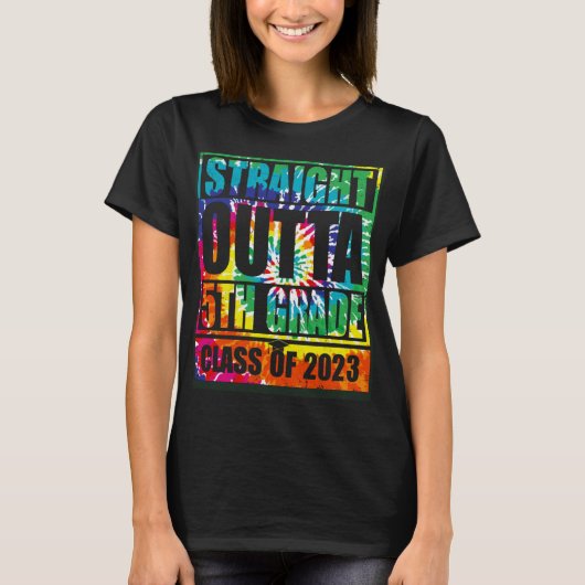 Straight Outta 5th Grade Great Graduation   2 T-shirt (Voorkant)
