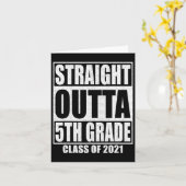 Straight Outta 5th Grade School Afstuderen Klasse  Kaart (Gele Bloem)