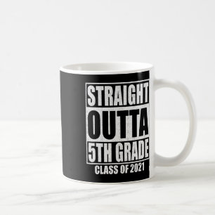 Straight Outta 5th Grade School Afstuderen Klasse Koffiemok