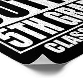 Straight Outta 5th Grade School Afstuderen Klasse  Poster (Hoek)