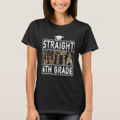 Straight Outta 6Th Grade T-shirt Leopard Lover Kid (Voorkant)